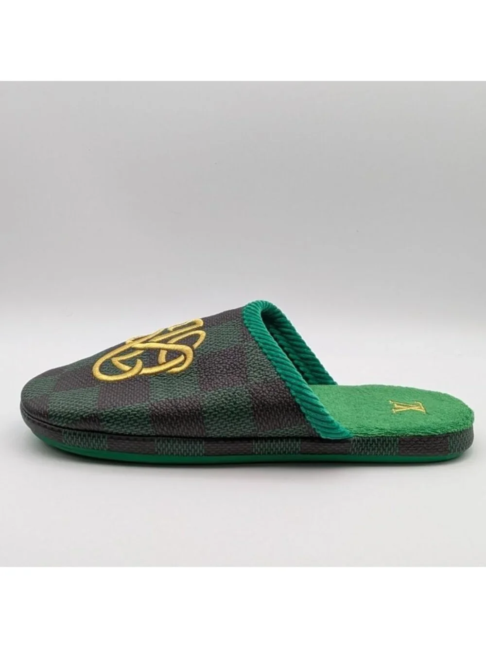 Louis Vuitton Palace Line Damier Green Brown Sandals Slippers